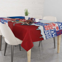 Slovakia Christmas Tablecloth Vesale Vianoce Xmas Pattern - Wonder Print Shop