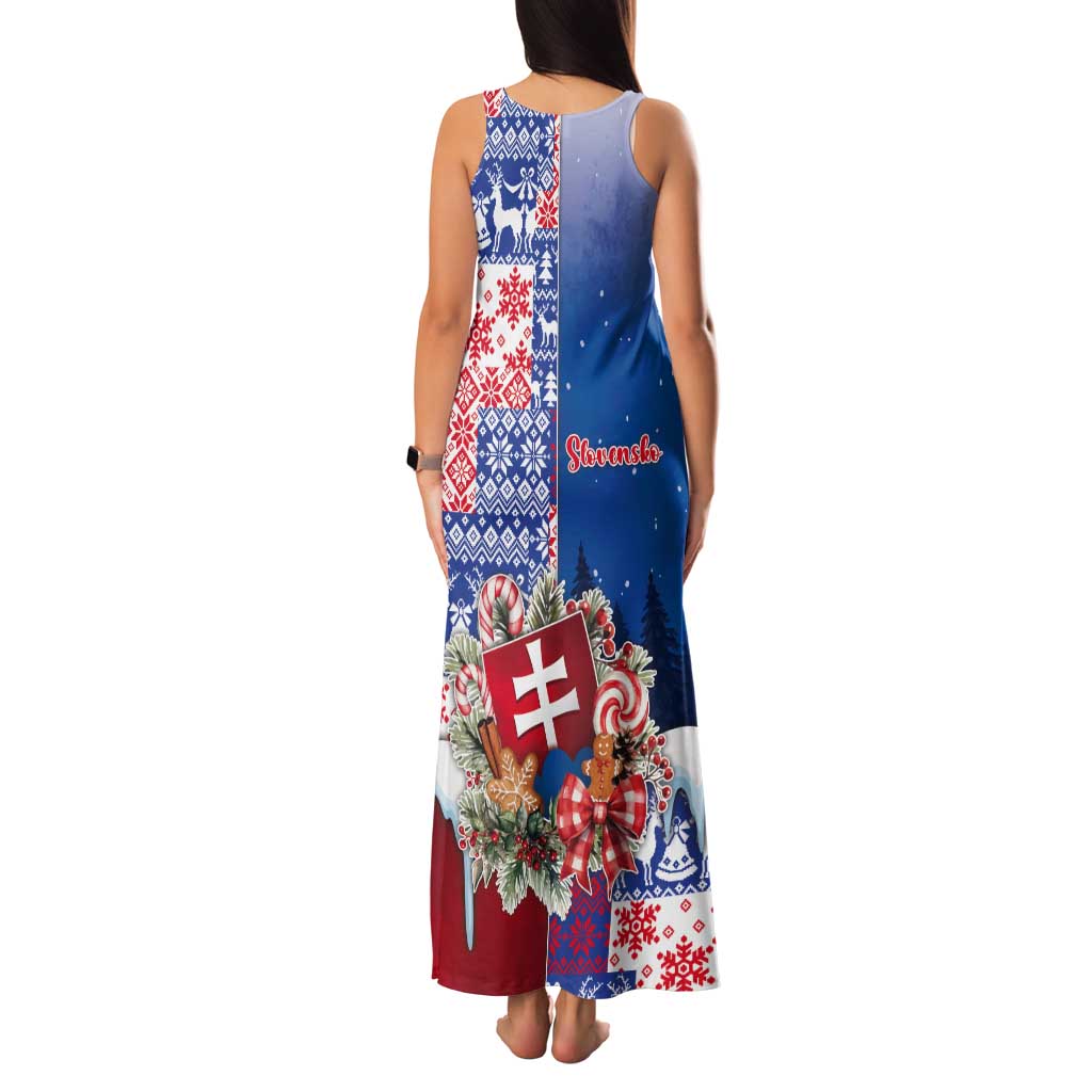 Slovakia Christmas Tank Maxi Dress Vesale Vianoce Xmas Pattern - Wonder Print Shop