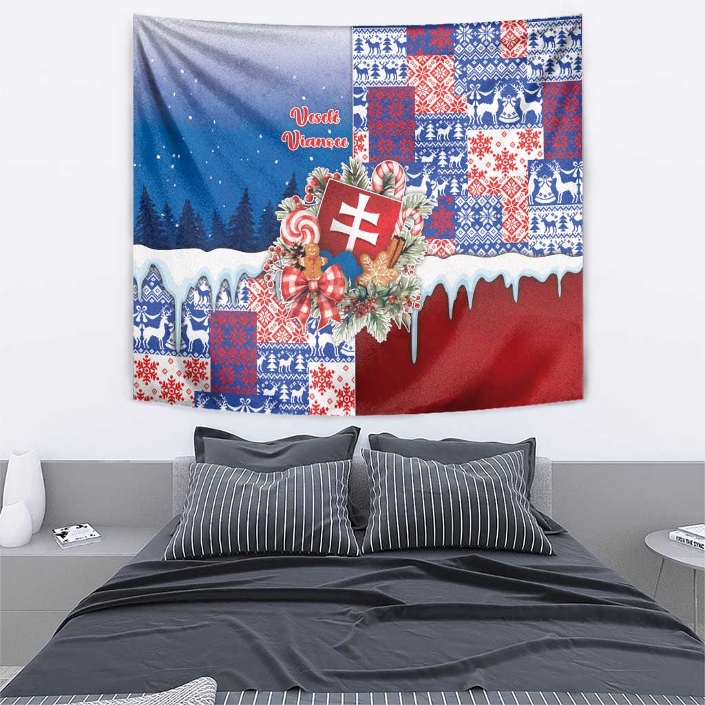 Slovakia Christmas Tapestry Vesale Vianoce Xmas Pattern - Wonder Print Shop