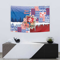 Slovakia Christmas Tapestry Vesale Vianoce Xmas Pattern - Wonder Print Shop