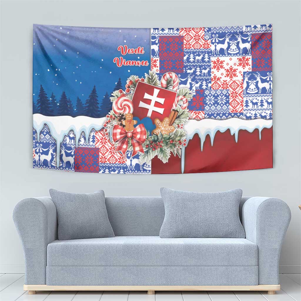 Slovakia Christmas Tapestry Vesale Vianoce Xmas Pattern - Wonder Print Shop