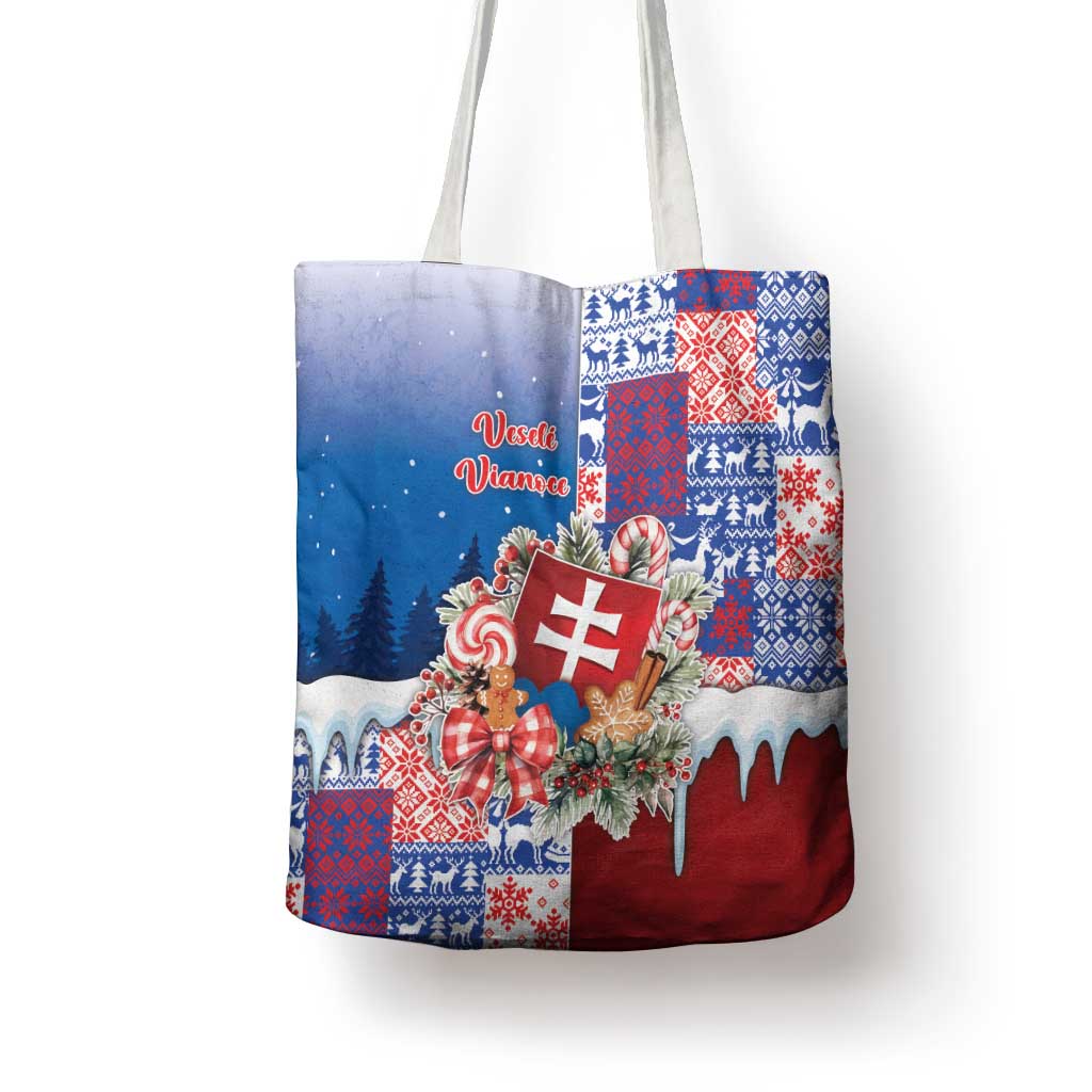 Slovakia Christmas Tote Bag Vesale Vianoce Xmas Pattern - Wonder Print Shop
