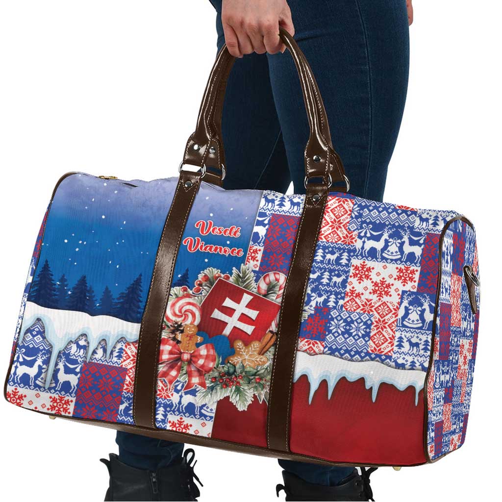 Slovakia Christmas Travel Bag Vesale Vianoce Xmas Pattern - Wonder Print Shop
