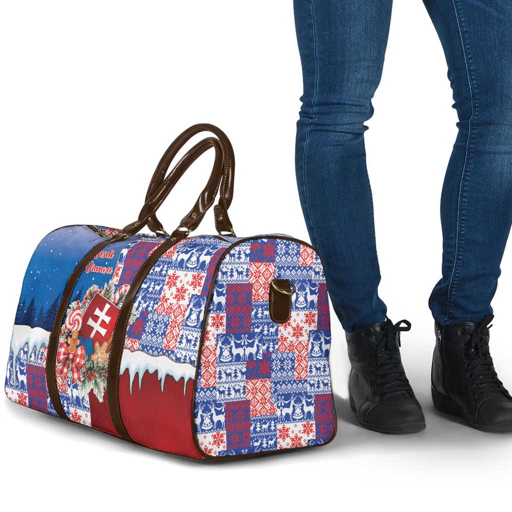 Slovakia Christmas Travel Bag Vesale Vianoce Xmas Pattern - Wonder Print Shop