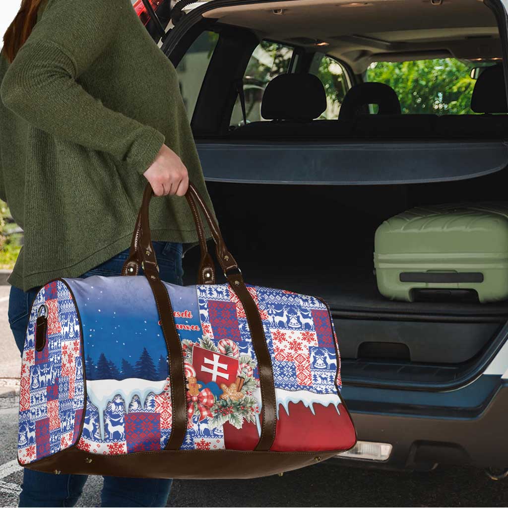 Slovakia Christmas Travel Bag Vesale Vianoce Xmas Pattern - Wonder Print Shop