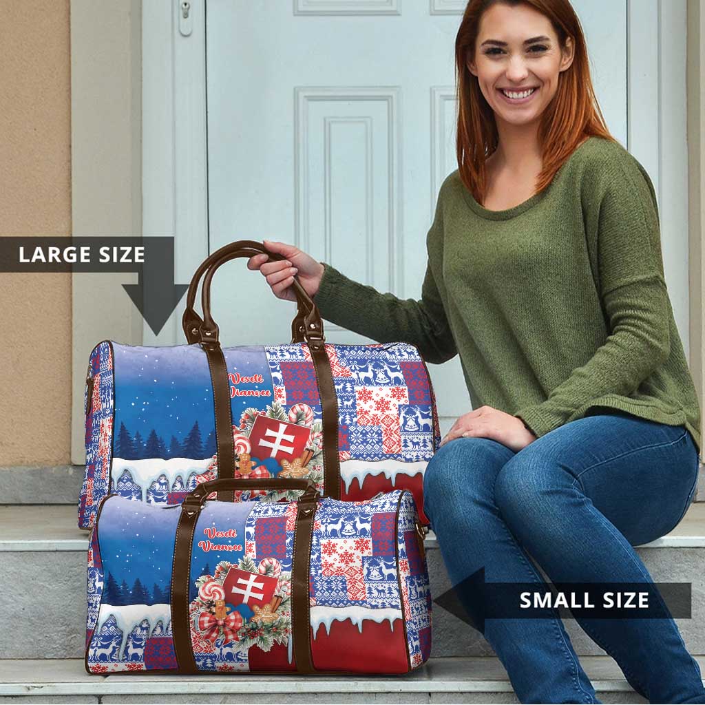 Slovakia Christmas Travel Bag Vesale Vianoce Xmas Pattern - Wonder Print Shop