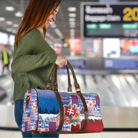 Slovakia Christmas Travel Bag Vesale Vianoce Xmas Pattern - Wonder Print Shop
