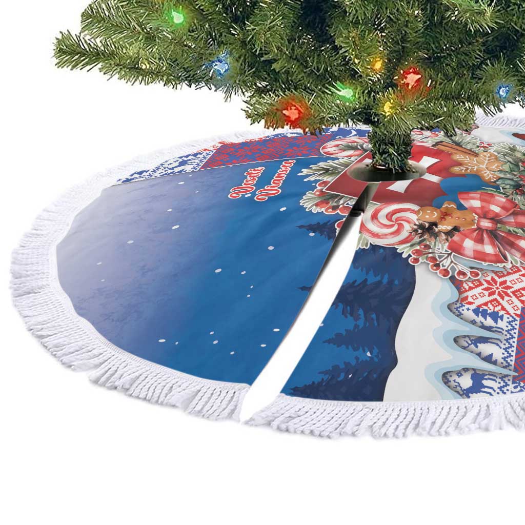 Slovakia Christmas Tree Skirt Vesale Vianoce Xmas Pattern - Wonder Print Shop