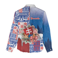 Slovakia Christmas Women Casual Shirt Vesale Vianoce Xmas Pattern - Wonder Print Shop