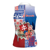 Slovakia Christmas Women Sleeveless Polo Shirt Vesale Vianoce Xmas Pattern - Wonder Print Shop