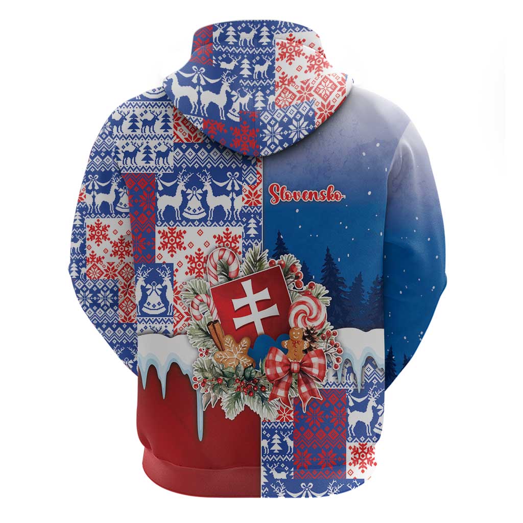 Slovakia Christmas Zip Hoodie Vesale Vianoce Xmas Pattern - Wonder Print Shop