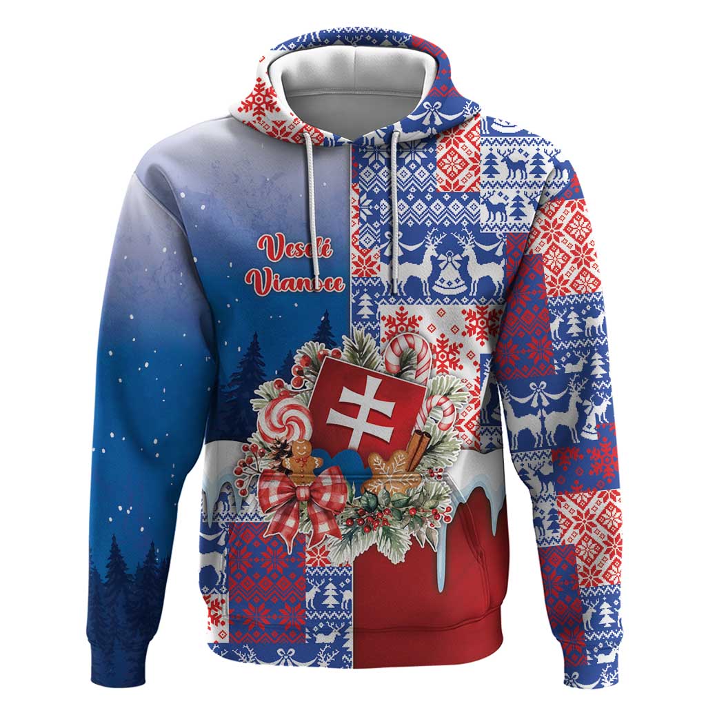 Slovakia Christmas Zip Hoodie Vesale Vianoce Xmas Pattern - Wonder Print Shop