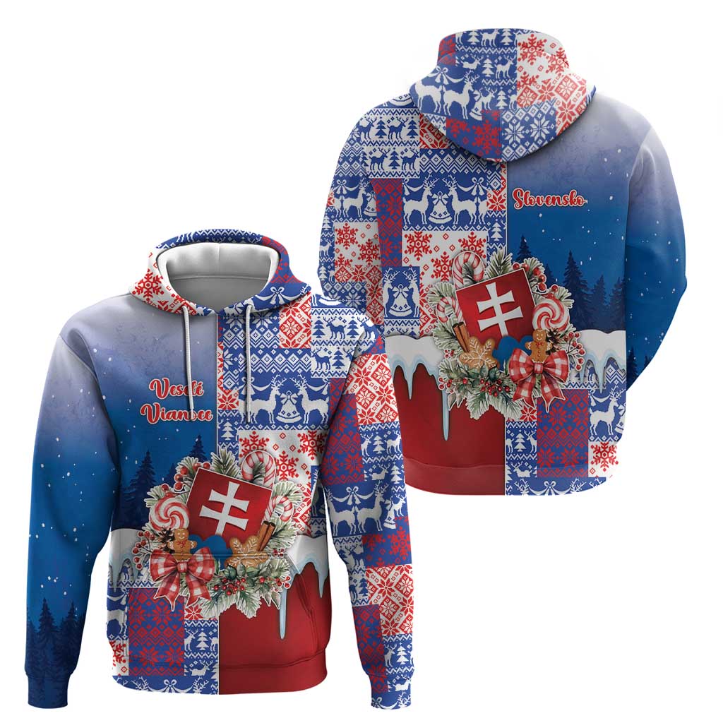 Slovakia Christmas Zip Hoodie Vesale Vianoce Xmas Pattern - Wonder Print Shop