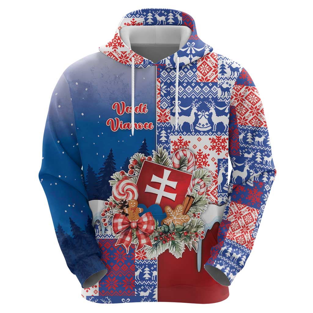 Slovakia Christmas Zip Hoodie Vesale Vianoce Xmas Pattern - Wonder Print Shop