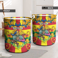 Italy Sicily Laundry Basket Gorgoneion Baroque Patterns - Wonder Print Shop