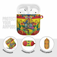 Italy Sicily AirPods Case Gorgoneion Baroque Patterns - Wonder Print Shop