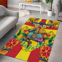 Italy Sicily Area Rug Gorgoneion Baroque Patterns - Wonder Print Shop