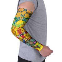 Personalized Italy Sicily Arm Sleeves Gorgoneion Baroque Patterns - Wonder Print Shop