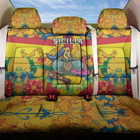 Italy Sicily Back Car Seat Cover Gorgoneion Baroque Patterns - Wonder Print Shop