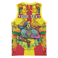 Personalized Italy Sicily Basketball Jersey Gorgoneion Baroque Patterns - Wonder Print Shop