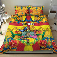 Italy Sicily Bedding Set Gorgoneion Baroque Patterns - Wonder Print Shop