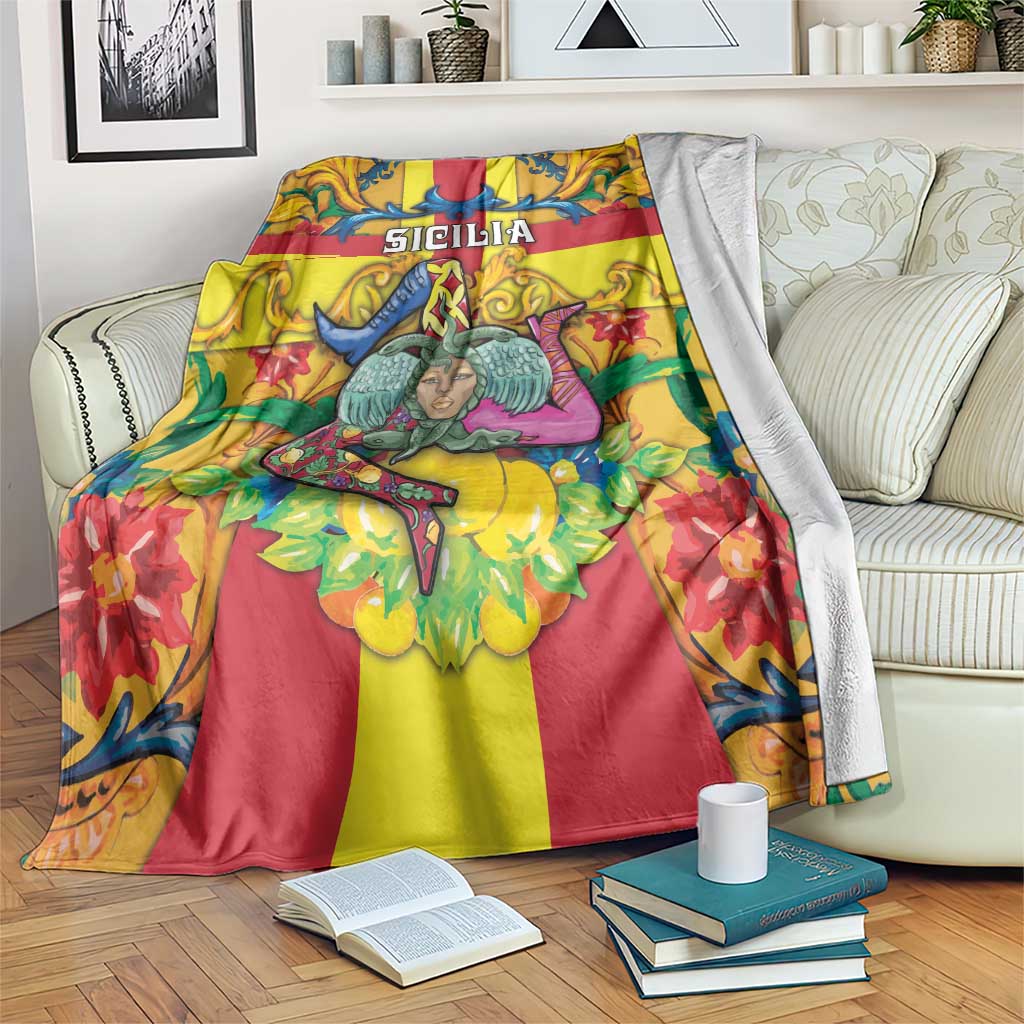 Italy Sicily Blanket Gorgoneion Baroque Patterns - Wonder Print Shop