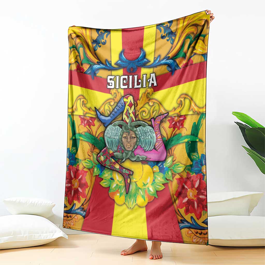 Italy Sicily Blanket Gorgoneion Baroque Patterns - Wonder Print Shop