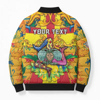 Personalized Italy Sicily Bomber Puffer Jacket Gorgoneion Baroque Patterns - Wonder Print Shop