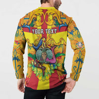 Personalized Italy Sicily Button Sweatshirt Gorgoneion Baroque Patterns - Wonder Print Shop