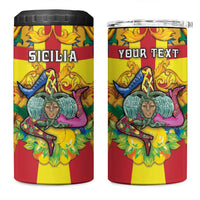 Personalized Italy Sicily 4 in 1 Can Cooler Tumbler Gorgoneion Baroque Patterns - Wonder Print Shop