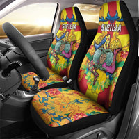 Italy Sicily Car Seat Cover Gorgoneion Baroque Patterns - Wonder Print Shop