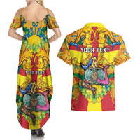 Personalized Italy Sicily Couples Matching Summer Maxi Dress and Hawaiian Shirt Gorgoneion Baroque Patterns - Wonder Print Shop