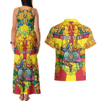 Personalized Italy Sicily Couples Matching Tank Maxi Dress and Hawaiian Shirt Gorgoneion Baroque Patterns - Wonder Print Shop