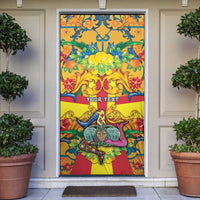 Personalized Italy Sicily Door Cover Gorgoneion Baroque Patterns - Wonder Print Shop