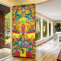 Personalized Italy Sicily Door Cover Gorgoneion Baroque Patterns - Wonder Print Shop