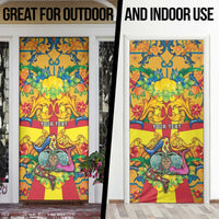 Personalized Italy Sicily Door Cover Gorgoneion Baroque Patterns - Wonder Print Shop