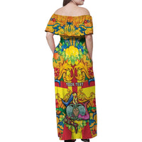 Personalized Italy Sicily Family Matching Off Shoulder Maxi Dress and Hawaiian Shirt Gorgoneion Baroque Patterns - Wonder Print Shop