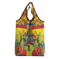 Italy Sicily Grocery Bag Gorgoneion Baroque Patterns - Wonder Print Shop