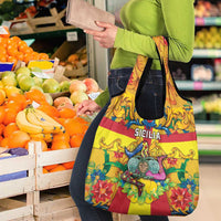 Italy Sicily Grocery Bag Gorgoneion Baroque Patterns - Wonder Print Shop