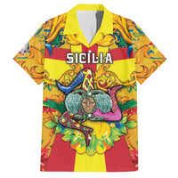 Personalized Italy Sicily Hawaiian Shirt Gorgoneion Baroque Patterns - Wonder Print Shop