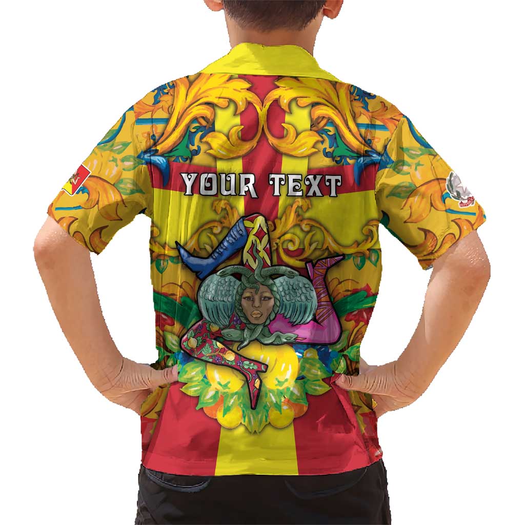 Personalized Italy Sicily Hawaiian Shirt Gorgoneion Baroque Patterns - Wonder Print Shop