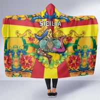 Italy Sicily Hooded Blanket Gorgoneion Baroque Patterns - Wonder Print Shop