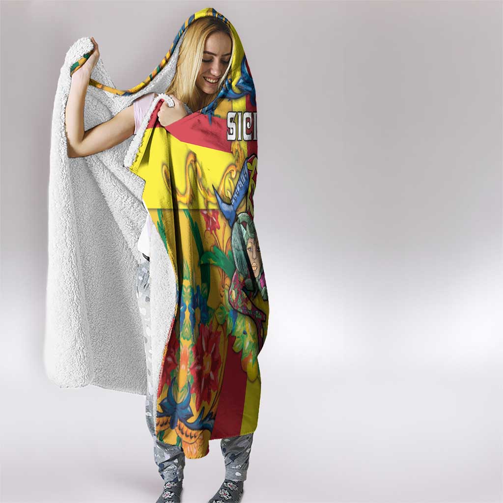 Italy Sicily Hooded Blanket Gorgoneion Baroque Patterns - Wonder Print Shop
