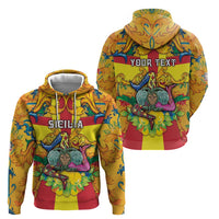 Personalized Italy Sicily Hoodie Gorgoneion Baroque Patterns - Wonder Print Shop
