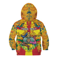 Personalized Italy Sicily Kid Hoodie Gorgoneion Baroque Patterns - Wonder Print Shop