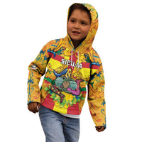 Personalized Italy Sicily Kid Hoodie Gorgoneion Baroque Patterns - Wonder Print Shop