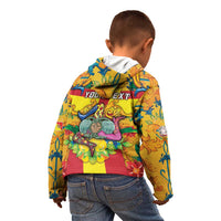 Personalized Italy Sicily Kid Hoodie Gorgoneion Baroque Patterns - Wonder Print Shop