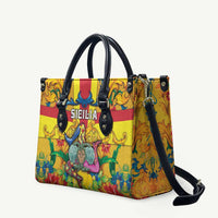 Italy Sicily Leather Bag Gorgoneion Baroque Patterns - Wonder Print Shop