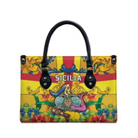 Italy Sicily Leather Bag Gorgoneion Baroque Patterns - Wonder Print Shop