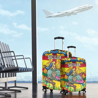 Italy Sicily Luggage Cover Gorgoneion Baroque Patterns - Wonder Print Shop